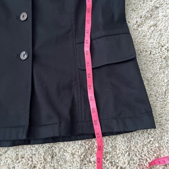 Chicos Black Cotton Classic Blazer Lightweight Jacket Size 1 - Picture 6 of 6